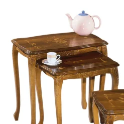 Wohnzimmertisch|Massivholztische*Pharao24 Dreisatztisch Adessa