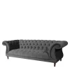 Wohnzimmercouch|3 Sitzer Sofa*Pharao24 Dreisitzer Couch Anthrazit Romina