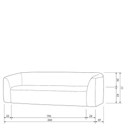 Wohnzimmercouch|Einzelsofa*Pharao24 Dreisitzer Couch Xenata