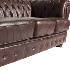 Wohnzimmercouch|3 Sitzer Sofa*Pharao24 Dreisitzer Ledercouch Leandra