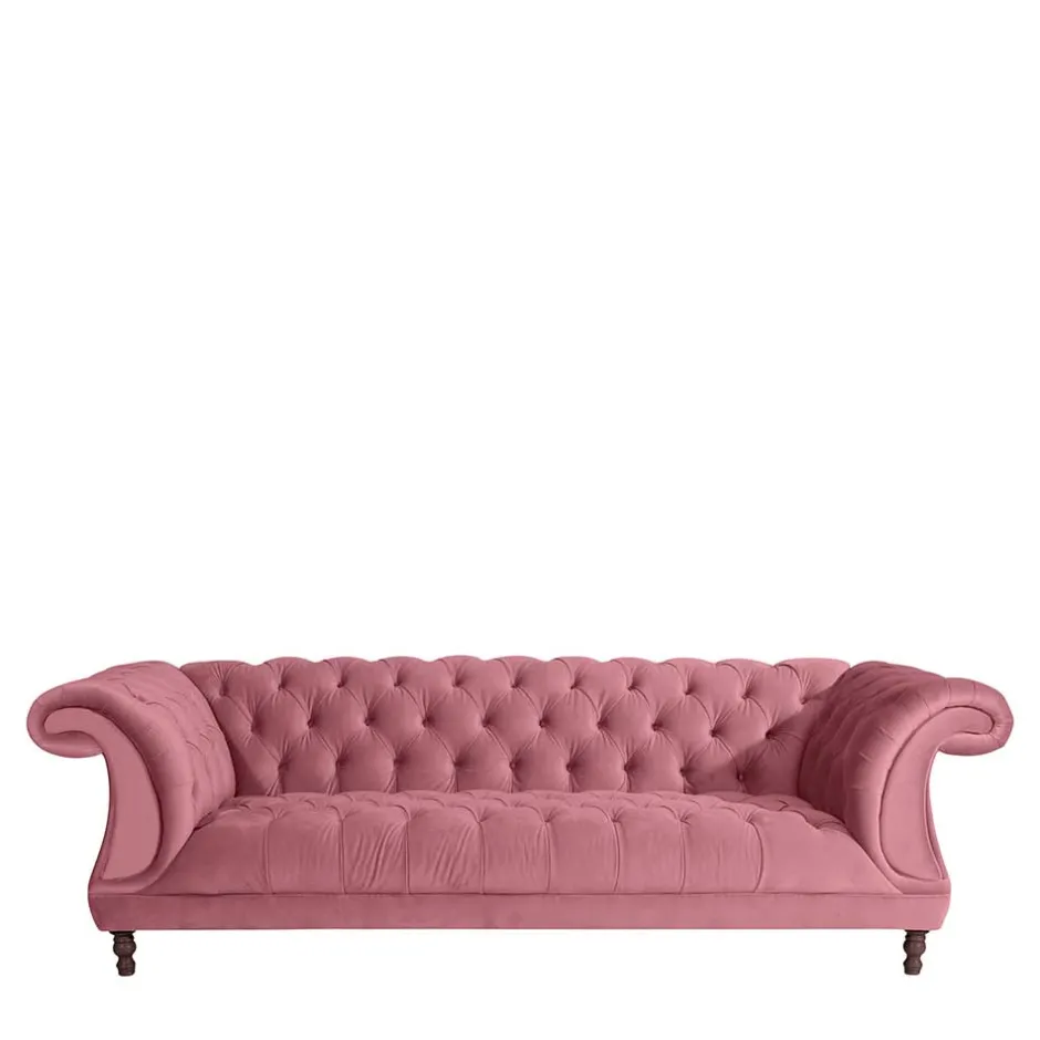 Pharao24 Dreisitzer rosa Barock Lisbon> Wohnzimmercouch|3 Sitzer Sofa