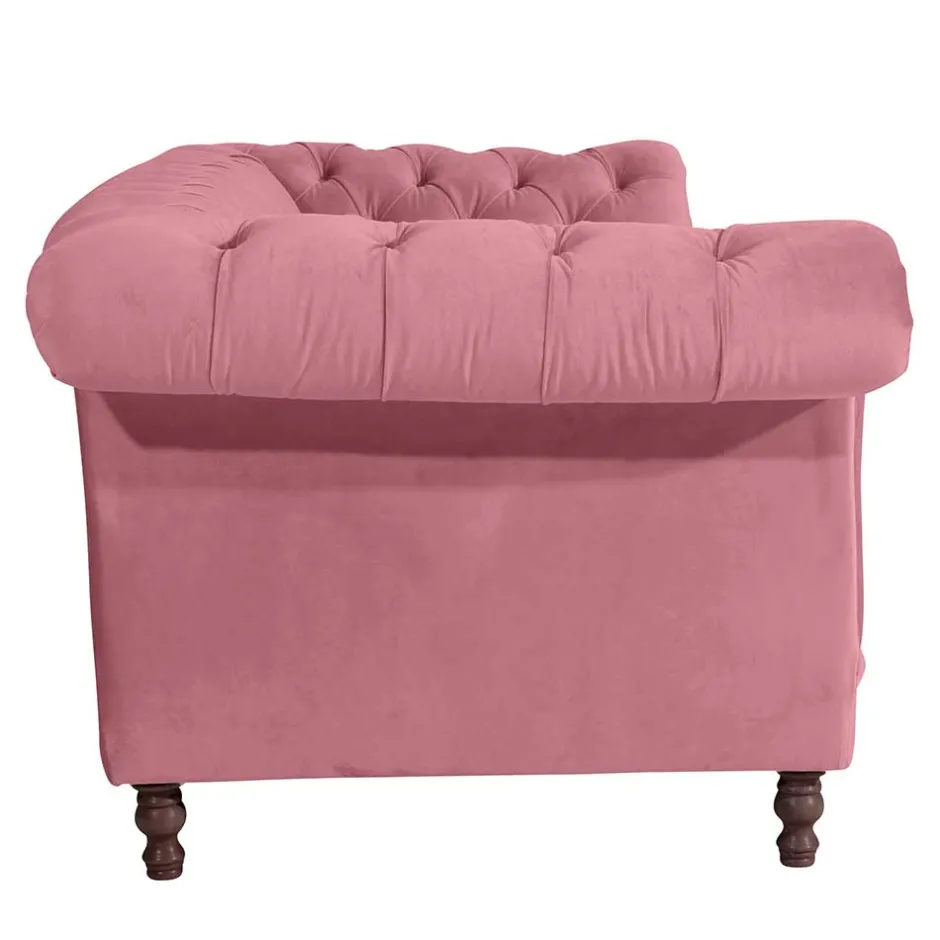 Pharao24 Dreisitzer rosa Barock Lisbon> Wohnzimmercouch|3 Sitzer Sofa