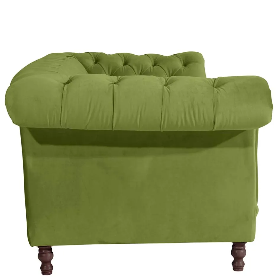 Pharao24 Dreisitzer Sofa Samtvelours Jesses> Wohnzimmercouch|3 Sitzer Sofa