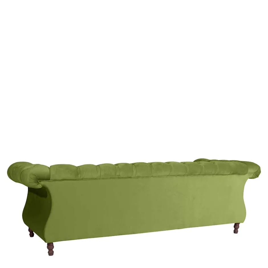 Pharao24 Dreisitzer Sofa Samtvelours Jesses> Wohnzimmercouch|3 Sitzer Sofa