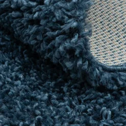 Teppiche*Pharao24 Dunkelblauer Shaggy Teppich Albert