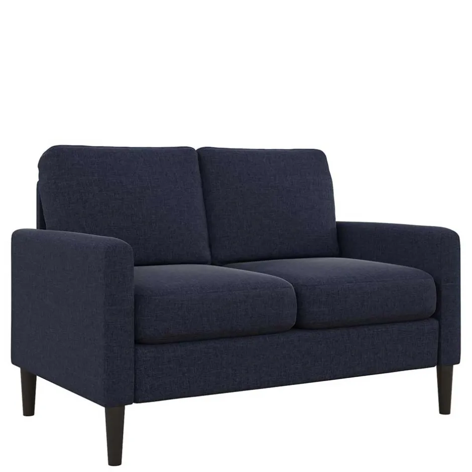2 Sitzer Sofa*Pharao24 Dunkelblaues Sofa Helinde