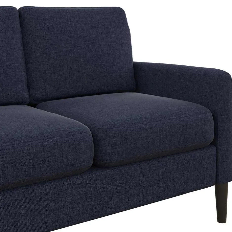 2 Sitzer Sofa*Pharao24 Dunkelblaues Sofa Helinde
