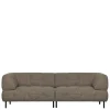 Wohnzimmercouch|3 Sitzer Sofa*Pharao24 Dunkelbraun meliertes Sofa Chimi