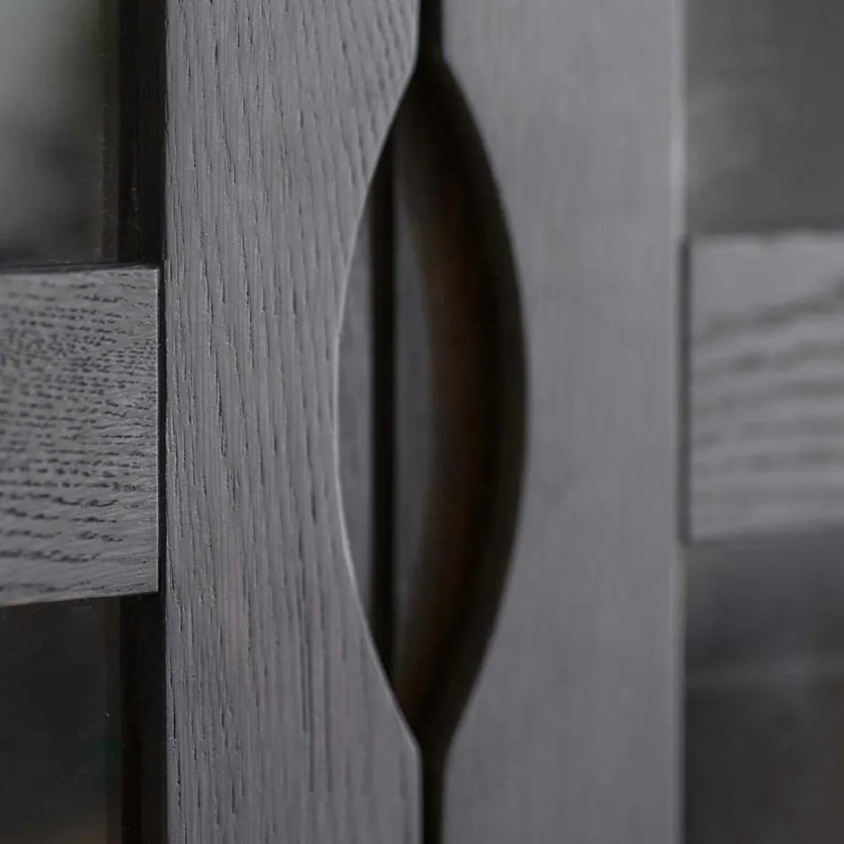 Pharao24 Dunkelbraune Vitrine Bull> Vitrinenschrank|Wohnzimmervitrinen