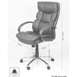 Pharao24 Dunkelgrauer Chef Sessel Karst><noscript><img width=