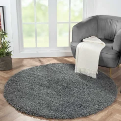 Teppiche*Pharao24 Dunkelgrauer Shaggy Teppich Pablos