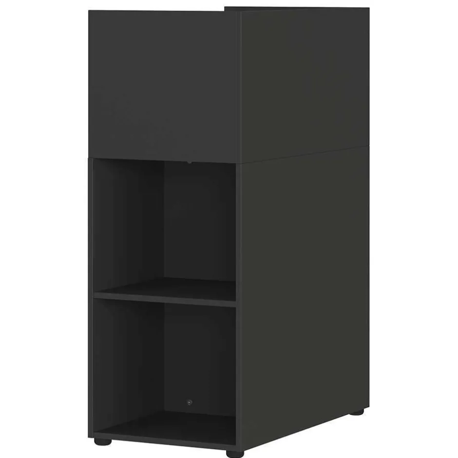 Büromöbel Sets*Pharao24 Dunkelgraues Büromöbelset Abby