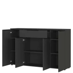 Büromöbel Sets*Pharao24 Dunkelgraues Büromöbelset Abby