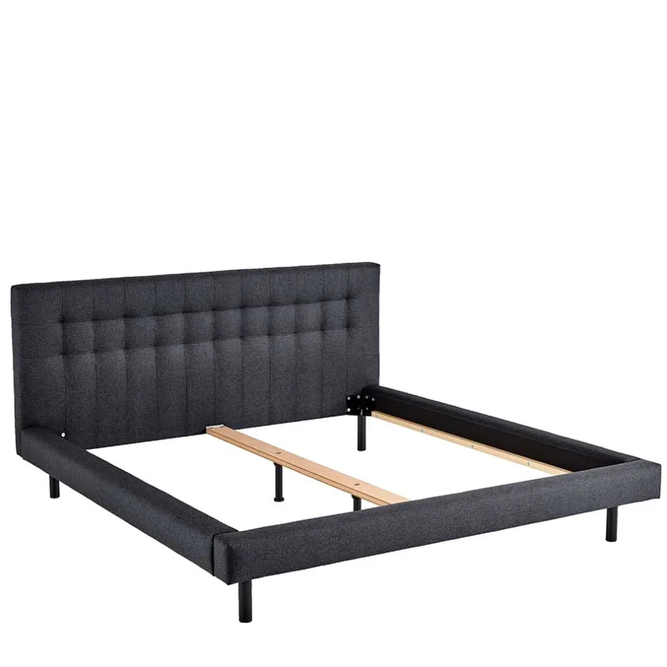 Pharao24 Dunkelgraues Polsterbett Vilarila> Polsterbetten