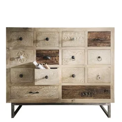 Pharao24 Echtholz Kommode Kayden> Küchenkommode|Wohnzimmerkommoden