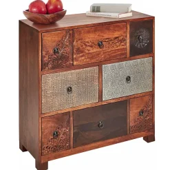 Pharao24 Echtholz Kommode Xavier> Massivholzmöbel|Küchenkommode