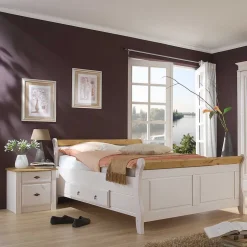 Massivholzmöbel|Komfortbetten*Pharao24 Echtholzbett Bazna