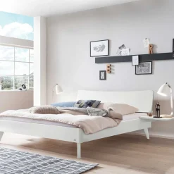 Jugendbetten*Pharao24 Echtholzbett Buche weiß Anni