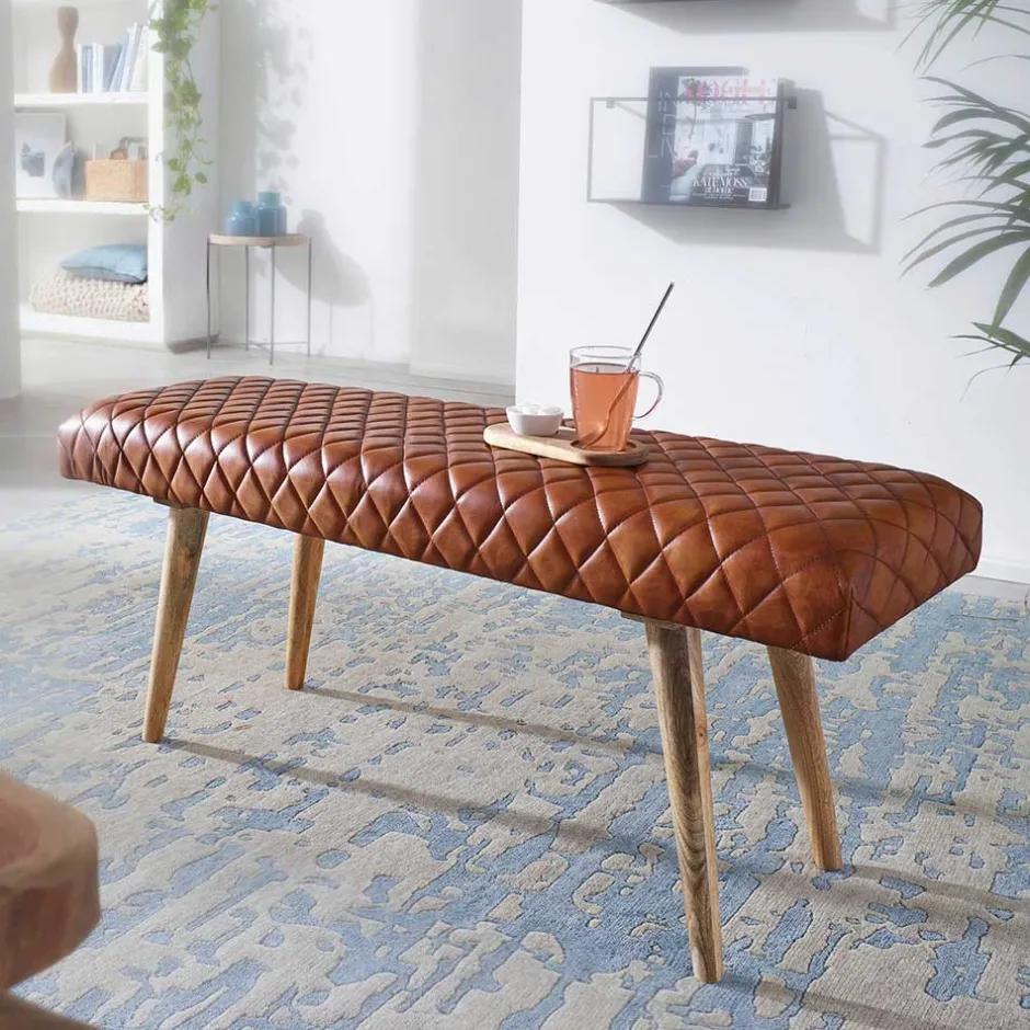 Pharao24 Echtleder Bank Nelsons> Küchenbank|Esszimmerbänke