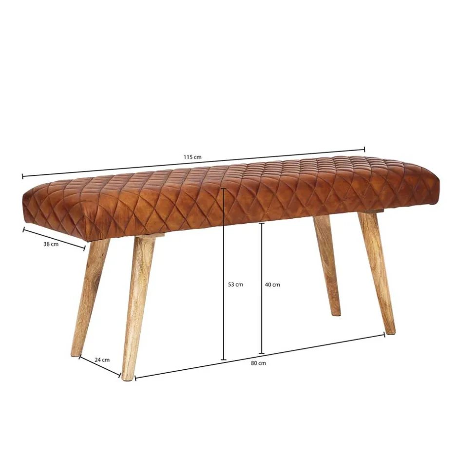 Pharao24 Echtleder Bank Nelsons> Küchenbank|Esszimmerbänke
