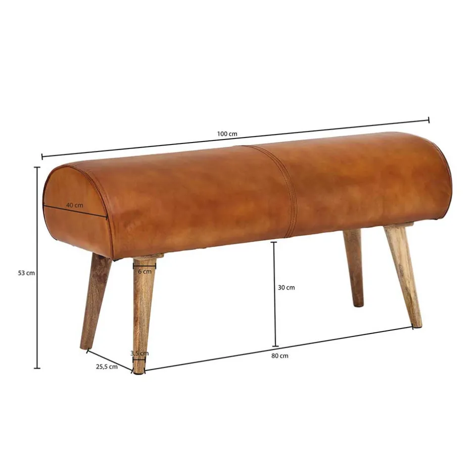 Pharao24 Echtleder Sitzbank Edgas> Küchenbank|Polsterbänke