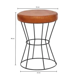 Sitzhocker|Hocker*Pharao24 Echtleder Sitzhocker Adelio