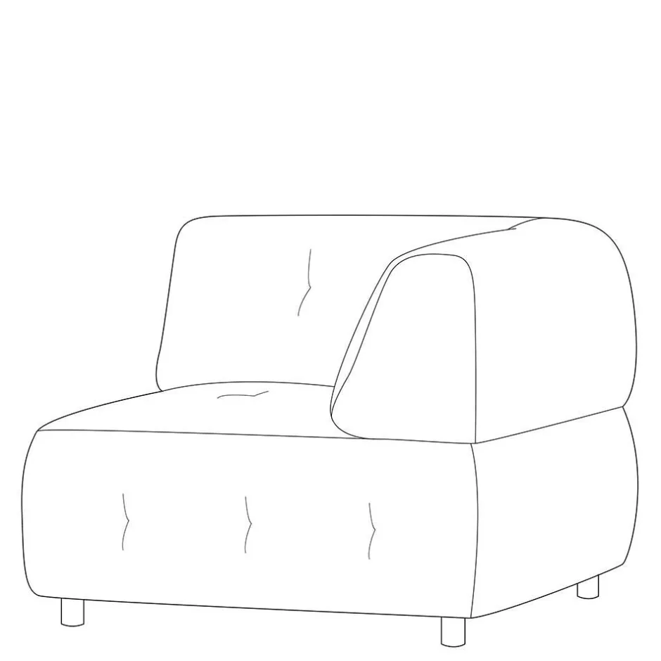 Einzelsofa|Modulsofas*Pharao24 Eckelement Modul Petrolina