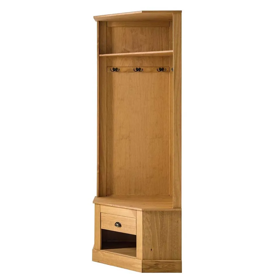 Pharao24 Eckgarderobe Grovesc> Massivholz Garderoben|Garderobensets