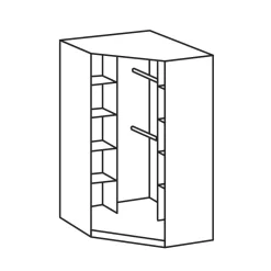 Jugendkleiderschrank*Pharao24 Eckkleiderschrank Tyago