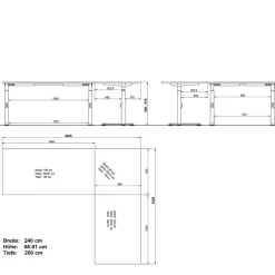 Schreibtische*Pharao24 Eckschreibtisch Kalastania