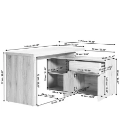 Computertische|Jugendschreibtische*Pharao24 Eckschreibtisch Raja