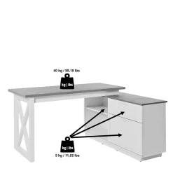 Computertische|Jugendschreibtische*Pharao24 Eckschreibtisch Stephanie