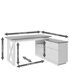 Computertische|Jugendschreibtische*Pharao24 Eckschreibtisch Stephanie