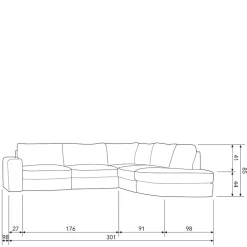Polstermöbel|Wohnzimmercouch*Pharao24 Ecksofa Anthrazit Trois