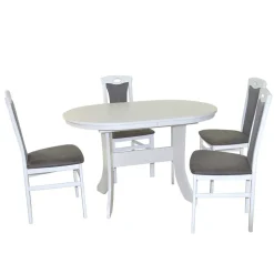 Tisch Mit Stühlen|Tischgruppen*Pharao24 Essgruppe weiß ausziehbar Asinaras