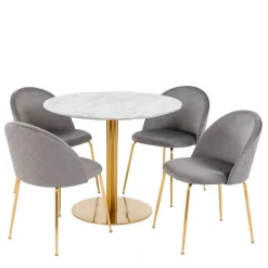 Pharao24 Essgruppe Zyrjeta> Tisch Mit Stühlen|Esszimmer Sets