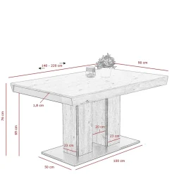 Küchentisch|Esstische*Pharao24 Esstisch ausziehbar Azuro
