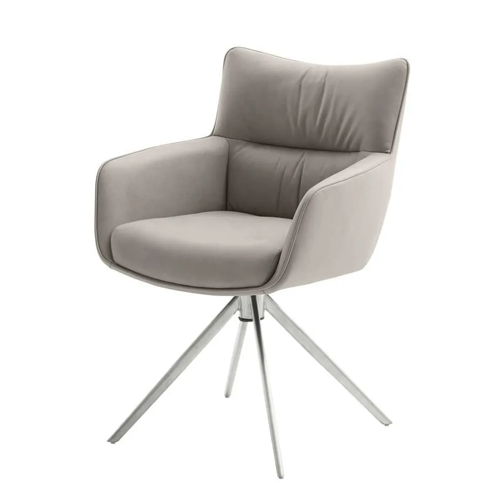 Pharao24 Esstischstuhl Set drehbar Dana> Lederstühle|Esszimmersessel