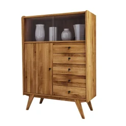 Pharao24 Esszimmer Highboard Carilla> Vitrinenschrank|Stauraumvitrinen