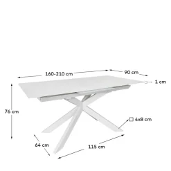 Küchentisch|Glastische*Pharao24 Esszimmer Tisch Lavine
