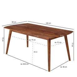 Küchentisch|Massivholztische*Pharao24 Esszimmer Tisch Savi