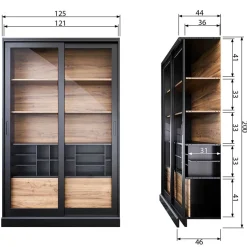 Vitrinenschrank*Pharao24 Esszimmer Vitrine Leenia