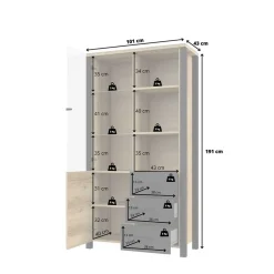 Pharao24 Esszimmer Vitrinenschrank Conru><noscript><img width=