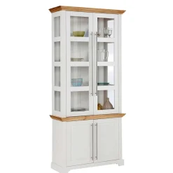 Pharao24 Esszimmer Vitrinenschrank Mevidra> Massivholzmöbel|Vitrinenschrank