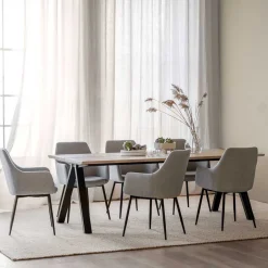 Pharao24 Esszimmereinrichtung Bassy> Tisch Mit Stühlen|Esszimmer Sets