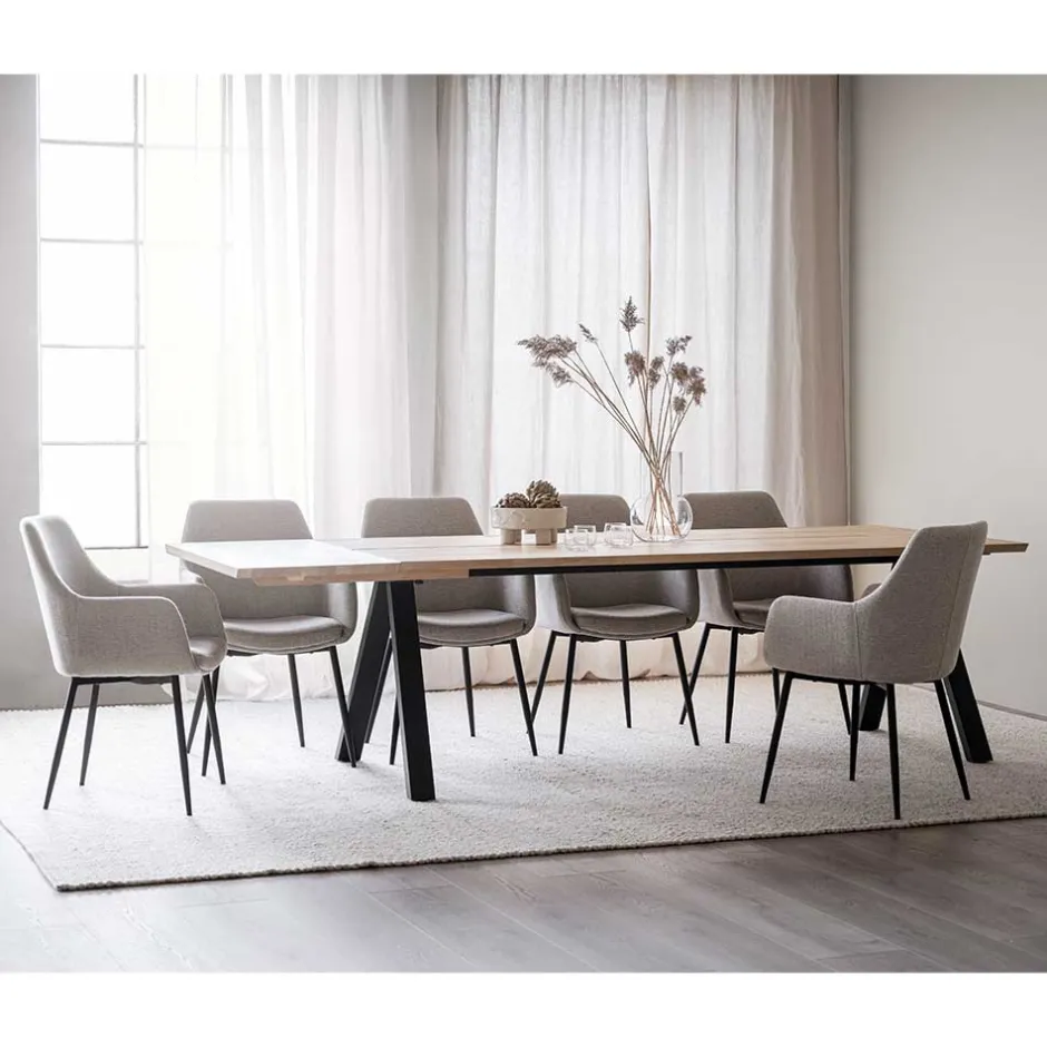 Pharao24 Esszimmereinrichtung Bassy> Tisch Mit Stühlen|Esszimmer Sets