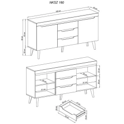 Küchenkommode|Esszimmerkommoden*Pharao24 Esszimmersideboard Tomya