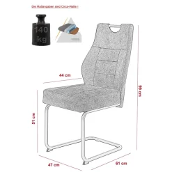 Freischwinger*Pharao24 Esszimmerstuhl Sabby