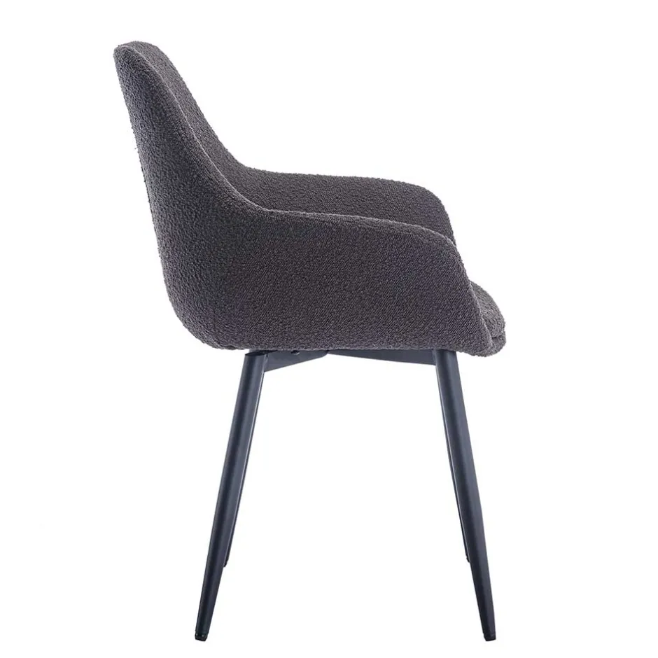 Armlehnstühle*Pharao24 Esszimmerstuhl Set Anthrazit Algera