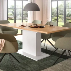 Ausziehtische*Pharao24 Esszimmertisch ausziehbar Contrasta